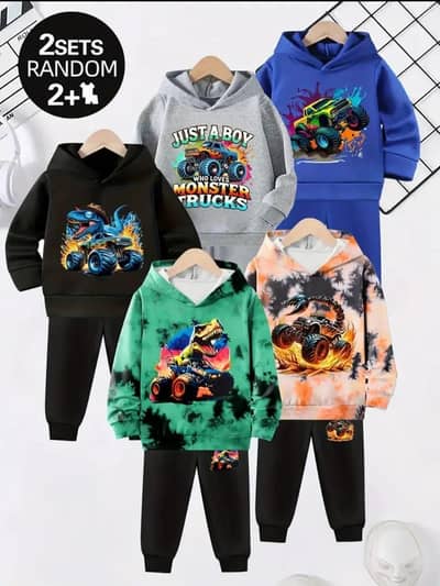 Kids Fleece Tracksuit Set 4 Sizes Multicolor