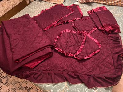 9 piece bedsheet with quilt