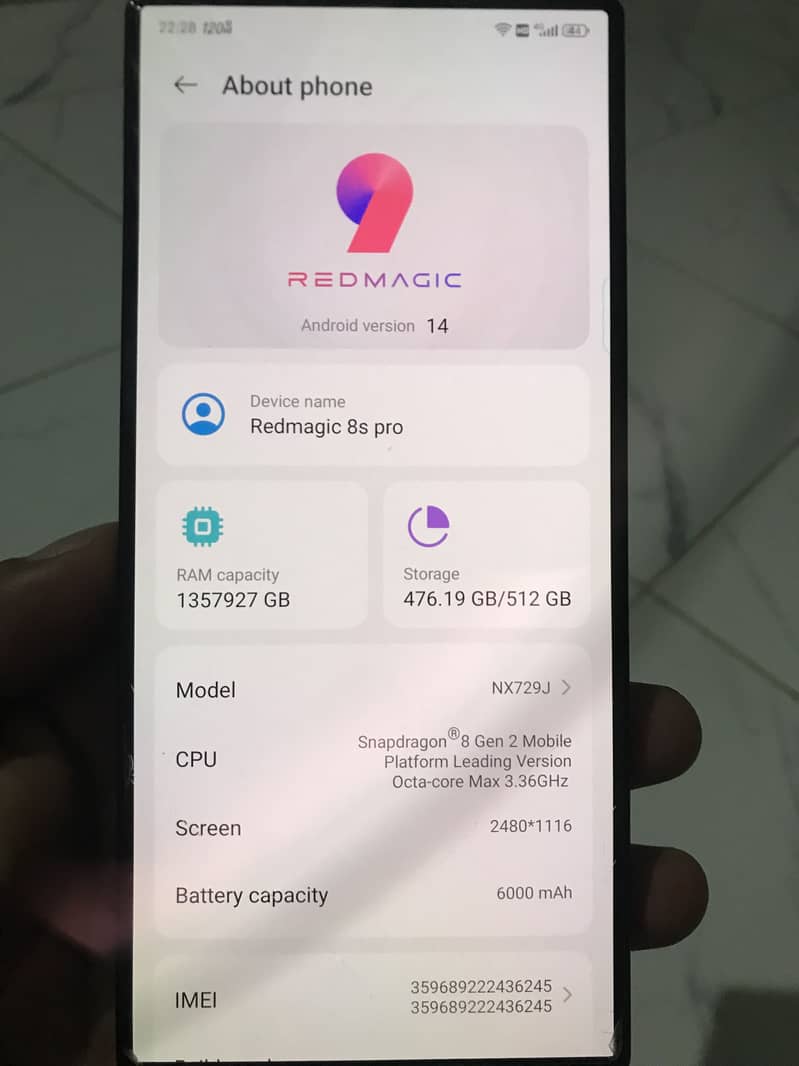 Redmagic 8s pro 0