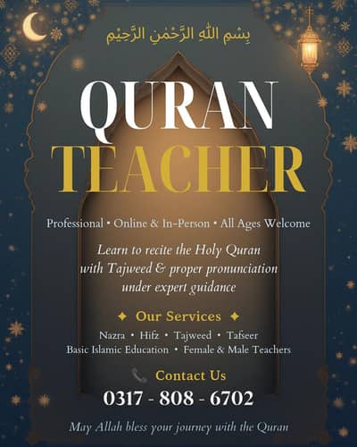 I am onlaine quran teacher and arabic