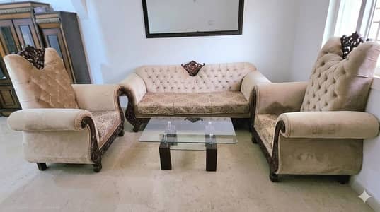 Luxury crown 5 seater sofa set