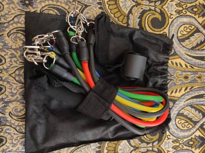 11-Piece Resistance Band Set with Handles & Carry Bag – Home Gym Kit