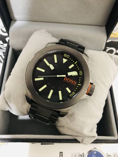 HUGO BOSS-GUN METALLIC-44mm DIAL-NEW WATCH-SEIKO CITIZEN CASIO ARMANI