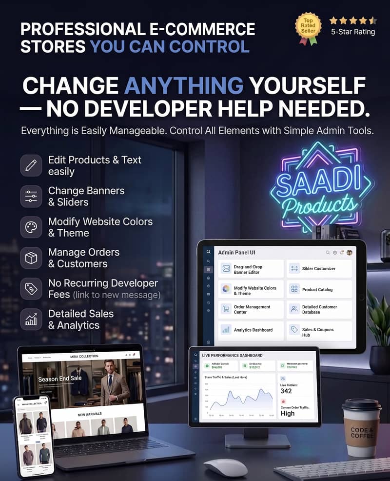 Professional E-Commerce Website Developer | Fully Manageable Online St 1