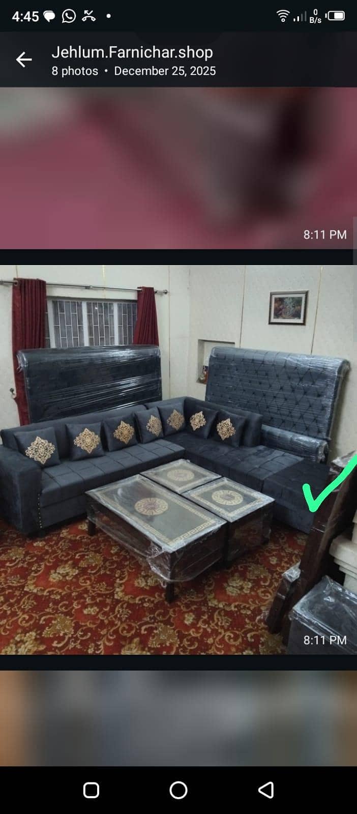 L shape corner sofa set 1