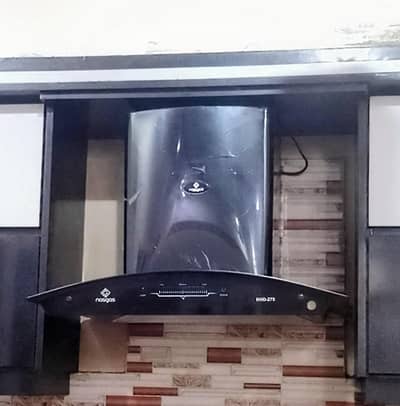 Nasgas Kitchen Hood / Chimney KHD-275 Black Glass