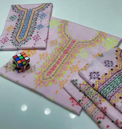 Pink Embroidered Lawn Shirt – Elegant Casual & Festive Wear