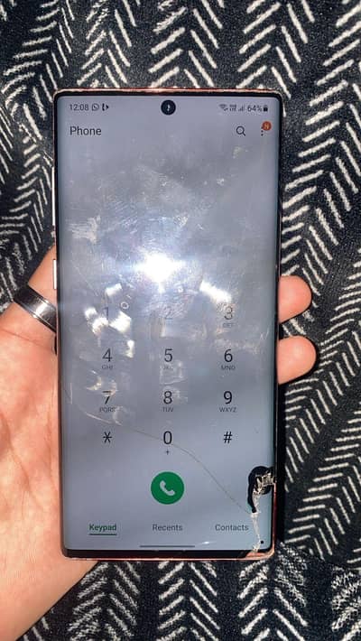 Samsung Note 10 5G 12/256 PTA  glass break and dota