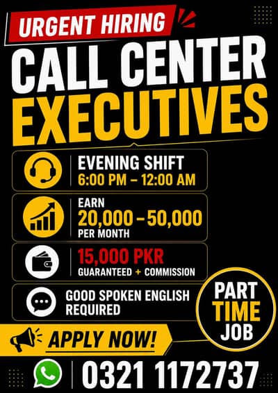 Call Center Executive ! Part Time
