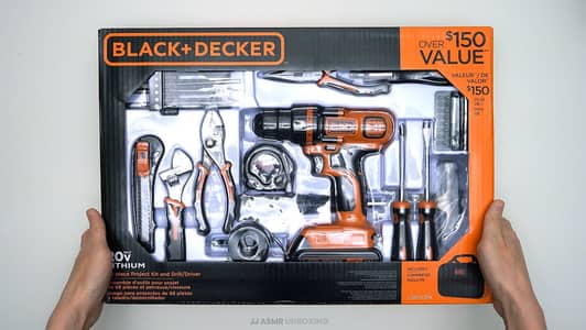 BLACK DECKER 20V MAX 68-Piece Cordless Drill & Home Tool Kit
