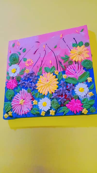 texture floral art work