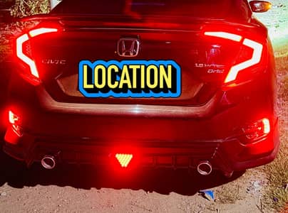 Civic x Mugan rr style back bumper kit Black