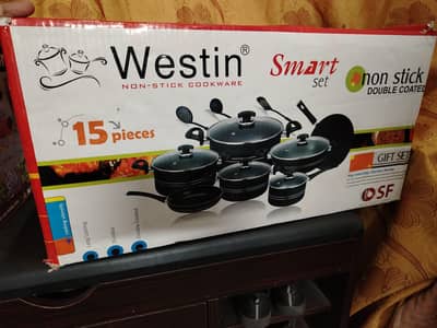 Slightly Used Non-Stick Cookware Set – 15 Pieces – Good Condition