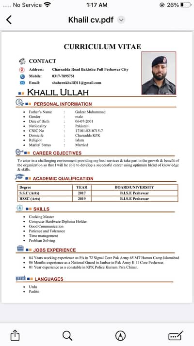 moji job ki zrort haj