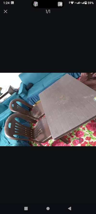 plastic chair table