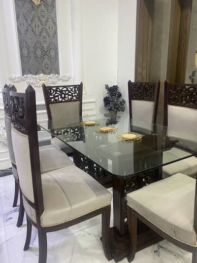 Pure Wood Dining Table and Chairs