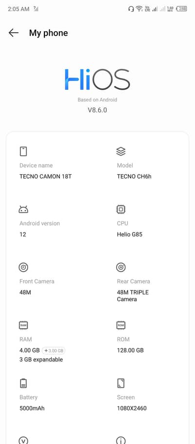 Tecno Camon 18T