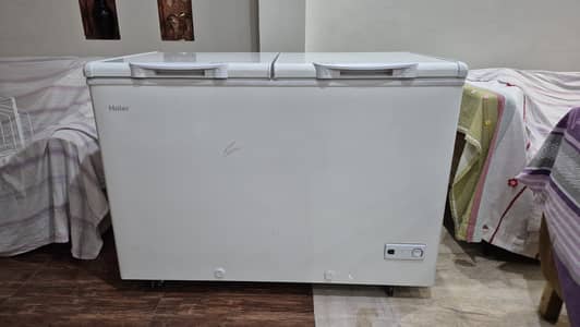 Haier double door freezer fridge HDF  385H - Like new
