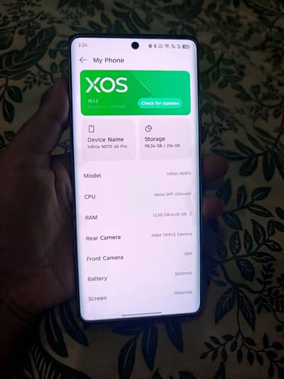 Infinix Note 40 Pro PTA Approved All Ok 10 by 10 Condition