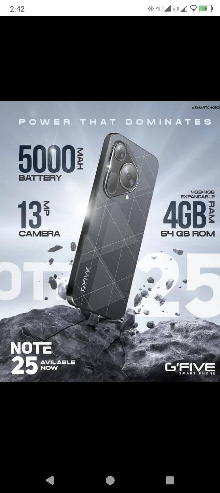 Gfive Note 25 1