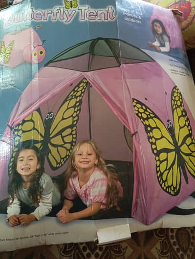 Butterfly play tent pink
