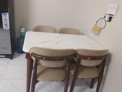 new table and good condition chairs