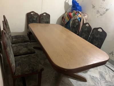 Dinning table with 8 chairs