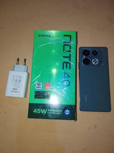Infinix note 40 16gb rem 256 gb memory