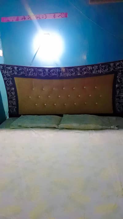 wooden king bed