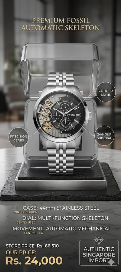 Fossil ME1135 Automatic Skeleton - Singapore Import (Mint Condition)