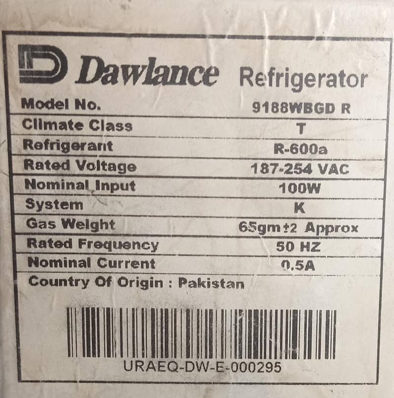 Dawlance reflection, Almost New 1