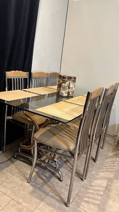 Glass dining table for sale