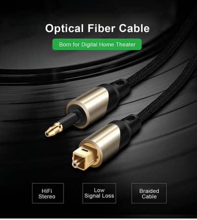 Mini Toslink Digital Optical S/PDIF Audio Cable. (25.5 Meter Long )