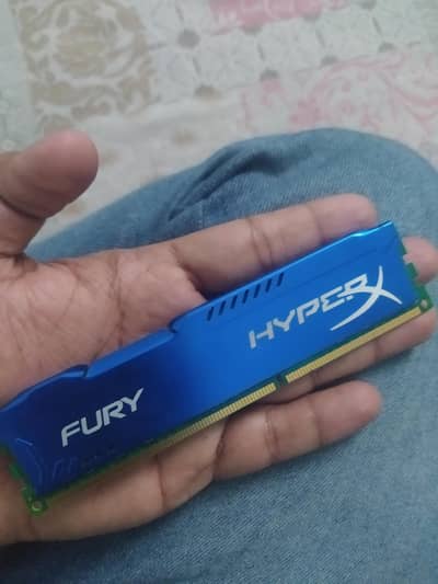 8GB DDR3 1600 MHz Hyperxfury Single Stick Ram for Gaming PC