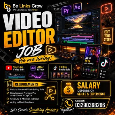 Video Editor Job available - contact on WhatsApp