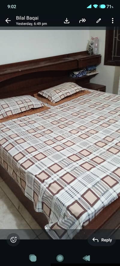 wooden bed set  with divider