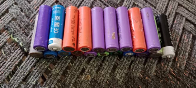 laptop (used) branded lithium battery cells  and battery charger