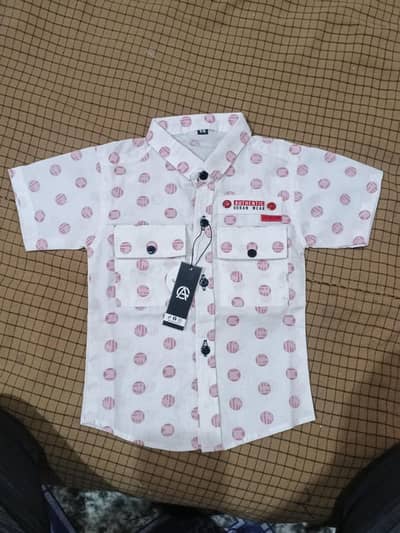Premium Kids Half-Sleeve Polka Dot Shirts