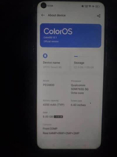 Oppo Reno 5 8/128 Non PTA