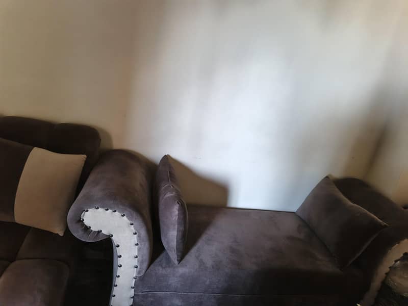 7 seater sofa+dewan+10 cutains+ table+5 stools 17
