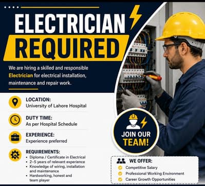 Electrician Required