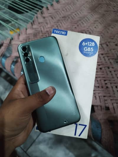 Tecno camon 17 6gb 128gb sath only box ha or back change ha