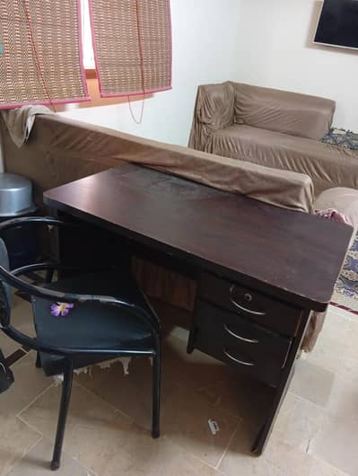 Computer table with chair