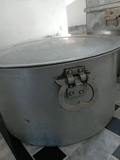 large sizes cooking deeg pure silver best condition