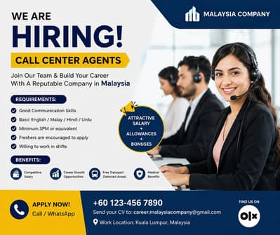 call center or tpying jobs in Malaysia