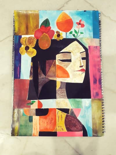 Handmade Abstract Cubism Painting – Modern Wall Art