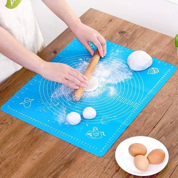 Large Size Silicon Roti Mat Pastry Fondant Dough Rolling Mat Non-Stick Chapati Sheet for Baking, Kneading & Rolling, Heat Resistant Reusable Silicone Surface for Kitchen Use