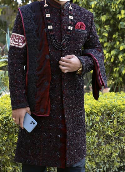 Sherwani Hand Made.