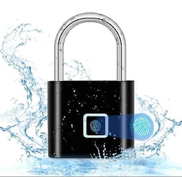 High Quality Smart Fingerprint Lock USB Rechargeable Biometric Digital Padlock Keyless Security Lock Portable Smart Lock for Door Bag Suitcase Gym Locker Waterproof Electronic Fingerprint Padlock Smart Lock Without Key