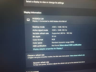 Acer nitro 32inch 165hz 1440p
